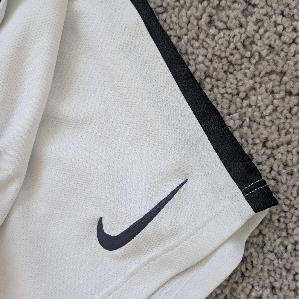 Nike Dri-FIT White Soccer Shorts with Black Accents - Picture 3 of 4